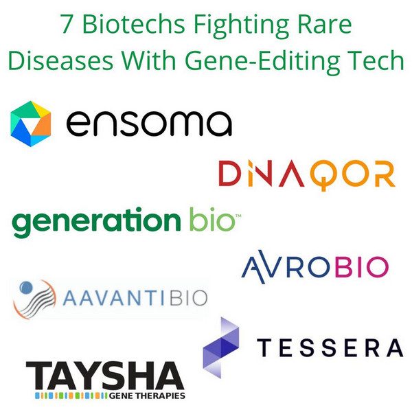7 Biotechs Fighting Rare Diseases With Gene-Editing Tech